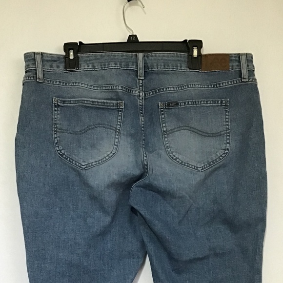 Lee Capri Wave Jeans Womens Plus Sz 20M Mid Rise Wave Regular Fit School Casual - Picture 5 of 14